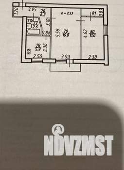 2-к квартира, вторичка, 45м2, 5/5 этаж