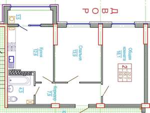 2-к квартира, вторичка, 60м2, 3/4 этаж