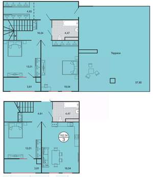 3-к квартира, строящийся дом, 163м2, 5/6 этаж