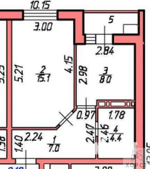 1-к квартира, вторичка, 37м2, 1/12 этаж
