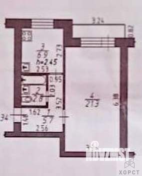 1-к квартира, вторичка, 39м2, 3/5 этаж