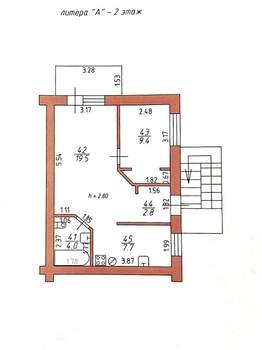 1-к квартира, вторичка, 43м2, 2/3 этаж