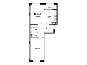 2-к квартира, вторичка, 62м2, 18/24 этаж