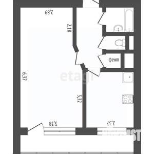 1-к квартира, вторичка, 39м2, 5/23 этаж