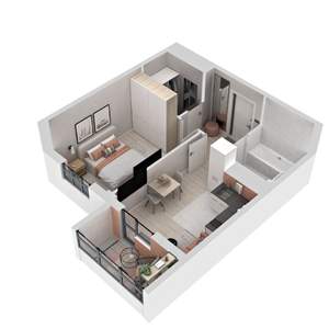 1-к квартира, вторичка, 39м2, 5/21 этаж