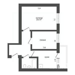 2-к квартира, вторичка, 66м2, 6/10 этаж