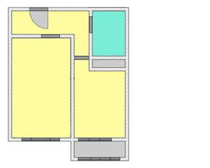 1-к квартира, вторичка, 43м2, 4/9 этаж