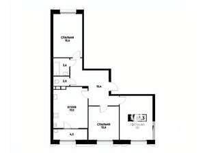 3-к квартира, вторичка, 88м2, 11/18 этаж