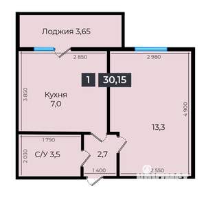 1-к квартира, вторичка, 31м2, 1/16 этаж