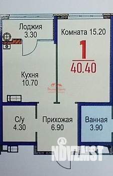 1-к квартира, вторичка, 40м2, 14/22 этаж