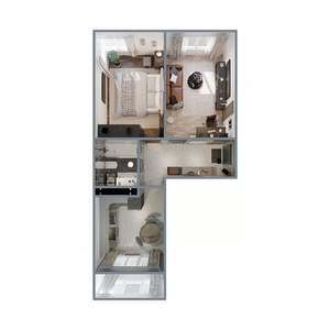 2-к квартира, вторичка, 56м2, 6/20 этаж