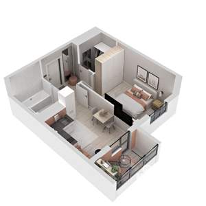 1-к квартира, вторичка, 38м2, 9/21 этаж