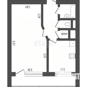 1-к квартира, вторичка, 33м2, 17/18 этаж