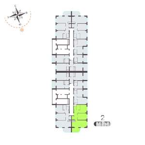 2-к квартира, вторичка, 66м2, 7/19 этаж