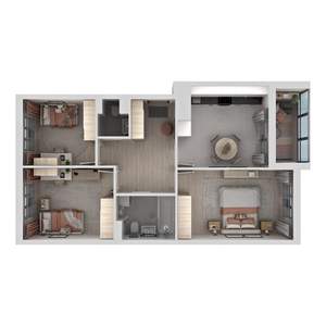 3-к квартира, вторичка, 65м2, 11/21 этаж