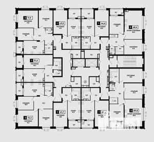 1-к квартира, вторичка, 44м2, 16/16 этаж