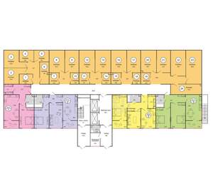 2-к квартира, строящийся дом, 57м2, 1/19 этаж