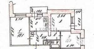 3-к квартира, вторичка, 76м2, 2/16 этаж