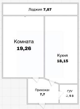 1-к квартира, вторичка, 56м2, 13/17 этаж