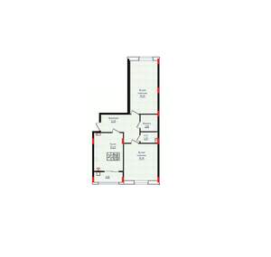2-к квартира, вторичка, 71м2, 1/10 этаж