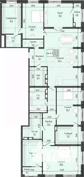 4-к квартира, вторичка, 271м2, 23/25 этаж