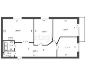 4-к квартира, вторичка, 98м2, 7/10 этаж