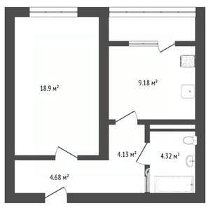 1-к квартира, вторичка, 37м2, 15/16 этаж