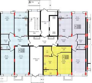 3-к квартира, строящийся дом, 83м2, 1/10 этаж