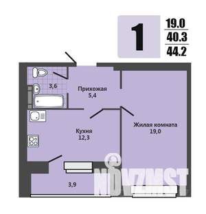 1-к квартира, вторичка, 40м2, 8/10 этаж