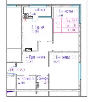 2-к квартира, вторичка, 66м2, 9/22 этаж