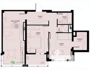 2-к квартира, вторичка, 73м2, 7/9 этаж