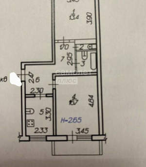 2-к квартира, вторичка, 56м2, 4/5 этаж