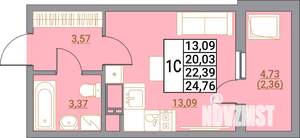 Студия квартира, вторичка, 25м2, 5/21 этаж