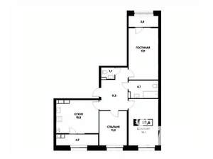 3-к квартира, вторичка, 89м2, 18/22 этаж