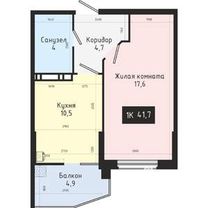 1-к квартира, вторичка, 56м2, 2/9 этаж