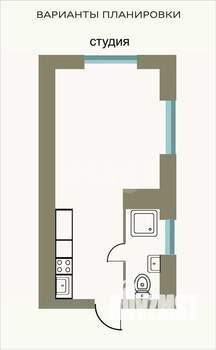 1-к квартира, вторичка, 27м2, 2/2 этаж