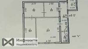 4-к квартира, вторичка, 78м2, 1/1 этаж