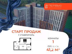 1-к квартира, вторичка, 41м2, 8/24 этаж