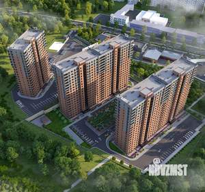 1-к квартира, строящийся дом, 52м2, 10/19 этаж