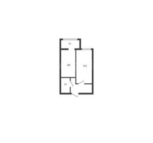 1-к квартира, вторичка, 34м2, 3/7 этаж