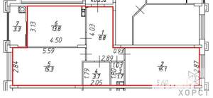 2-к квартира, вторичка, 63м2, 3/9 этаж