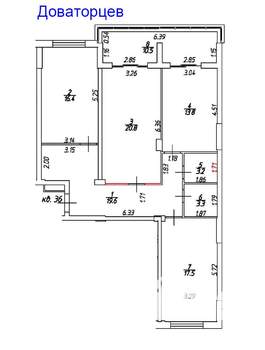 3-к квартира, строящийся дом, 100м2, 2/9 этаж