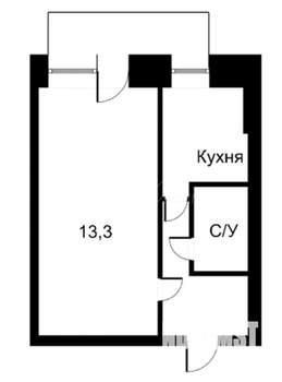 1-к квартира, вторичка, 33м2, 2/5 этаж