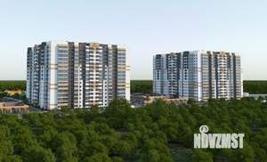 2-к квартира, строящийся дом, 54м2, 15/16 этаж