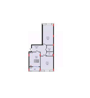 2-к квартира, вторичка, 71м2, 9/10 этаж