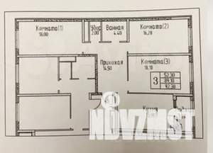 3-к квартира, вторичка, 94м2, 9/16 этаж