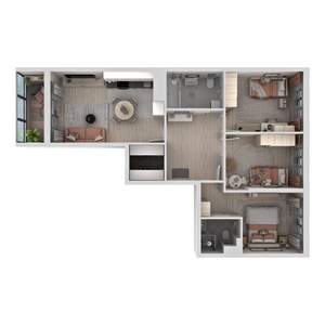 3-к квартира, вторичка, 76м2, 18/21 этаж