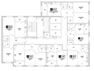1-к квартира, вторичка, 64м2, 3/12 этаж