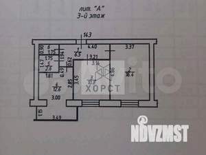 2-к квартира, вторичка, 50м2, 3/6 этаж