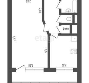 1-к квартира, вторичка, 46м2, 3/10 этаж